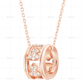 WULU项链玫瑰金钻石