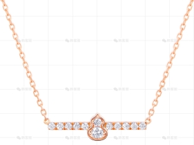 WULU项链玫瑰金钻石