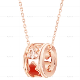 WULU项链玫瑰金钻石陶瓷