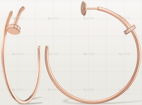 大号耳环玫瑰金镶钻43.6MM