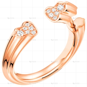 WULU耳环玫瑰金钻石