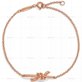 玫瑰金无钻KNOT手链