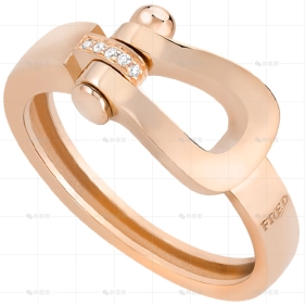 戒指玫瑰金中号镶钻3.8MM