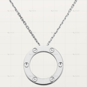 LOVE无钻白金项链