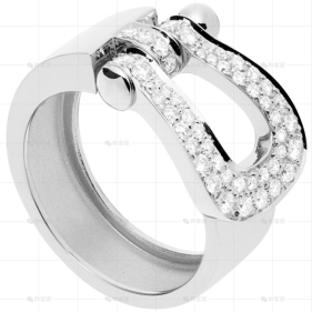 戒指白金大号满钻8MM