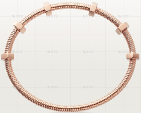 玫瑰金手镯3.5MM