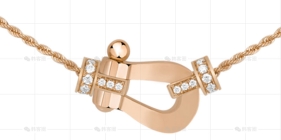 项链中号玫瑰金镶钻