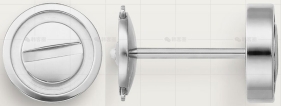 LOVE耳钉白金7.2MM
