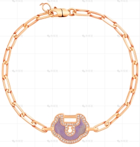 YUYI手链玫瑰金钻石翡翠