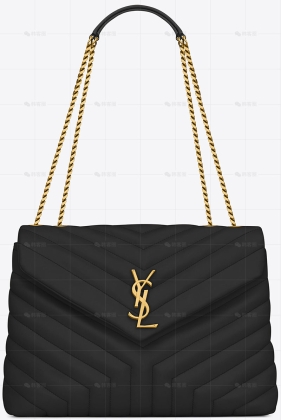 LOULOU中号金链绗缝皮革手袋