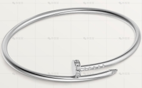 单环细钉镶钻白金手镯小号2.5MM