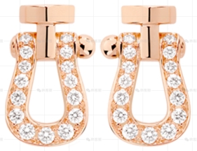 耳环小号玫瑰金钻石