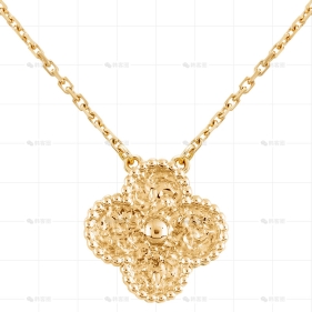 中号黄金四叶项链