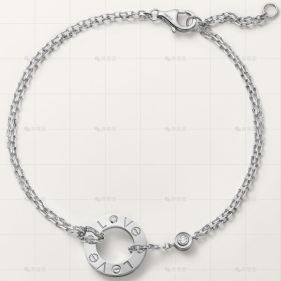 LOVE白金手链2钻13MM