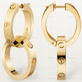 LOVE黄金耳环29.4MM