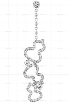 WULU耳环白金钻石