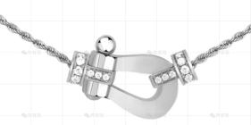 项链白金中号镶钻