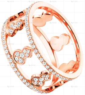 WULU戒指玫瑰金钻石