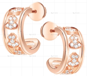 WULU耳环玫瑰金钻石