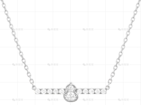 WULU项链玫瑰金钻石