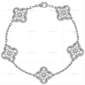 中号白金钻石手链