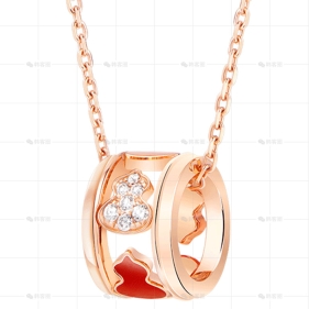 WULU项链玫瑰金钻石陶瓷