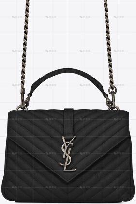 COLLÈGE银链中号绗缝手袋
