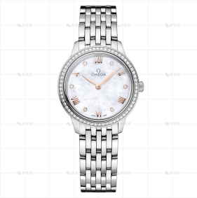 碟飞27.5MM石英精钢钻石珍珠母贝