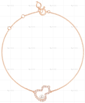 WULU手链玫瑰金钻石珍珠
