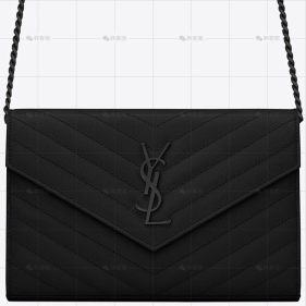 CASSANDRE中号粒面黑链钱包