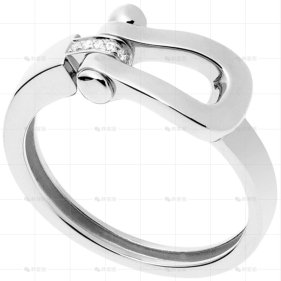 戒指白金中号镶钻3.8MM