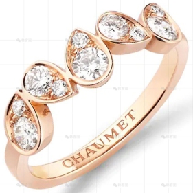 约瑟芬戒指玫瑰金钻石