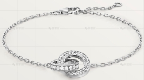 LOVE白金手链镶钻2.6MM