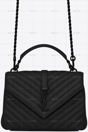 COLLÈGE黑链中号绗缝手袋