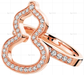 WULU戒指玫瑰金钻石