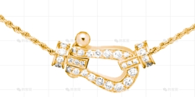 项链黄金中号满钻