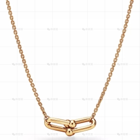 小号黄金无钻单链环项链