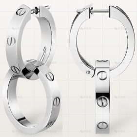 LOVE白金耳环29.4MM