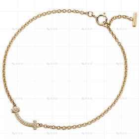 迷你笑脸黄金满钻手链