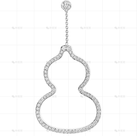 WULU耳环白金钻石中号