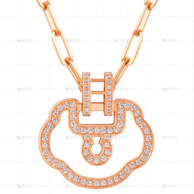 YUYI项链玫瑰金钻石