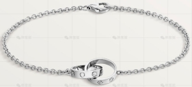 LOVE白金手链无钻2.6MM
