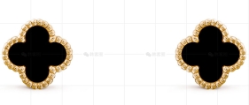 小号黄金缟玛瑙耳环