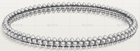 白金小号手镯无钻6.4MM