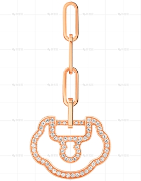 YUYI耳环玫瑰金钻石