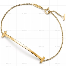 笑脸中号黄金无钻手链