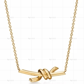 小号黄金无钻结绳项链