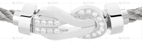 链扣白金中号镶钻