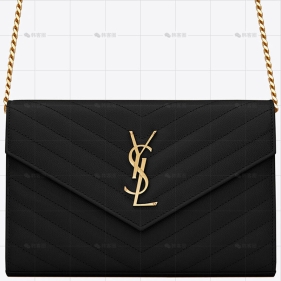 CASSANDRE中号粒面金链钱包