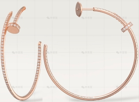 大号耳环玫瑰金镶钻43.6MM
